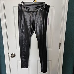 Black Faux Leather Leggings